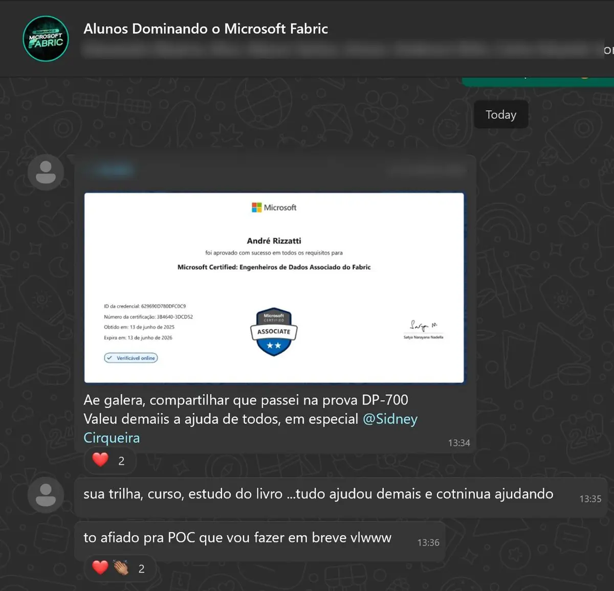 Depoimento de aluno 3